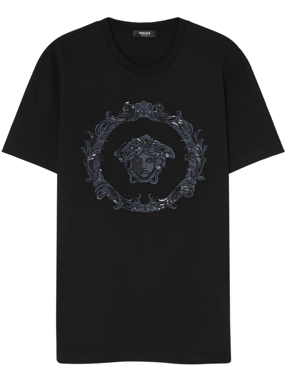 Versace Medusa Cartouche T-Shirt - Schwarz von Versace