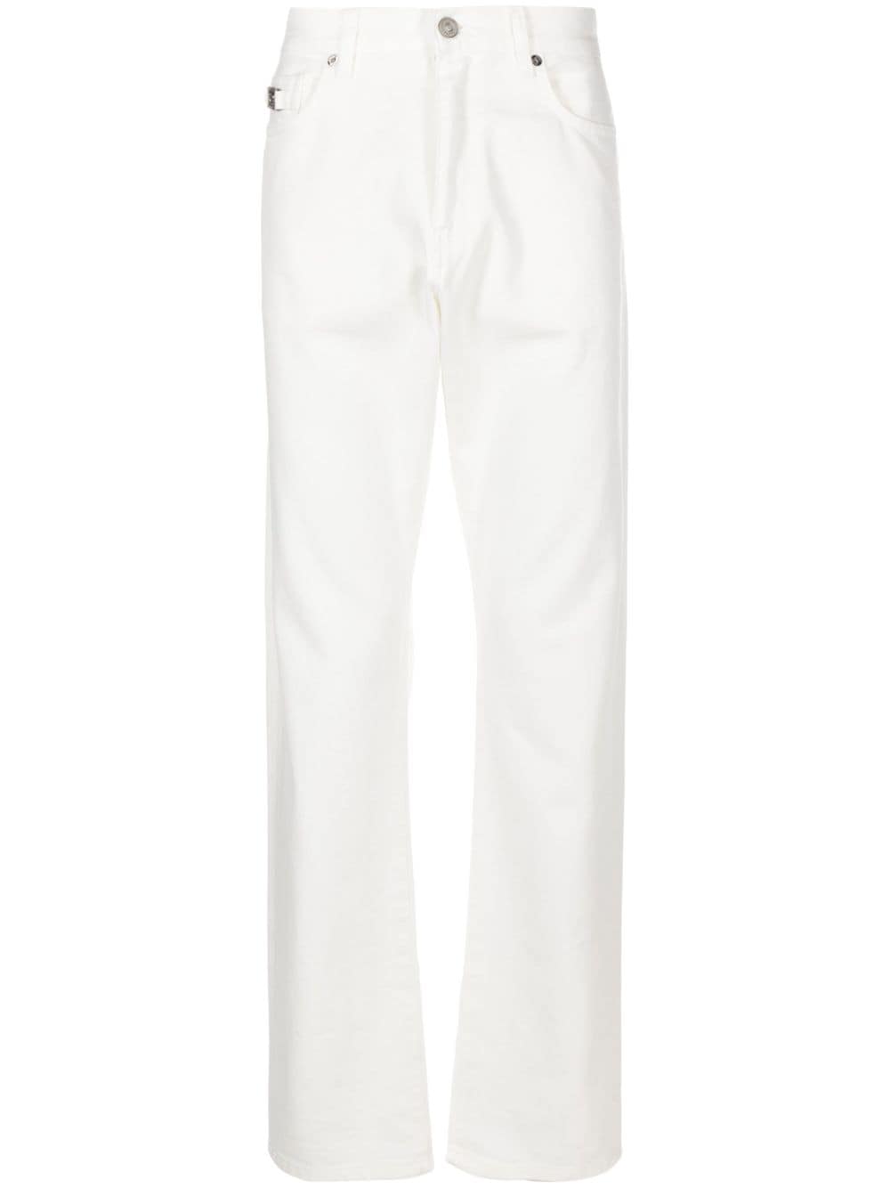 Versace Halbhohe Straight-Leg-Jeans mit Medusa Head-Motiv - Weiß von Versace