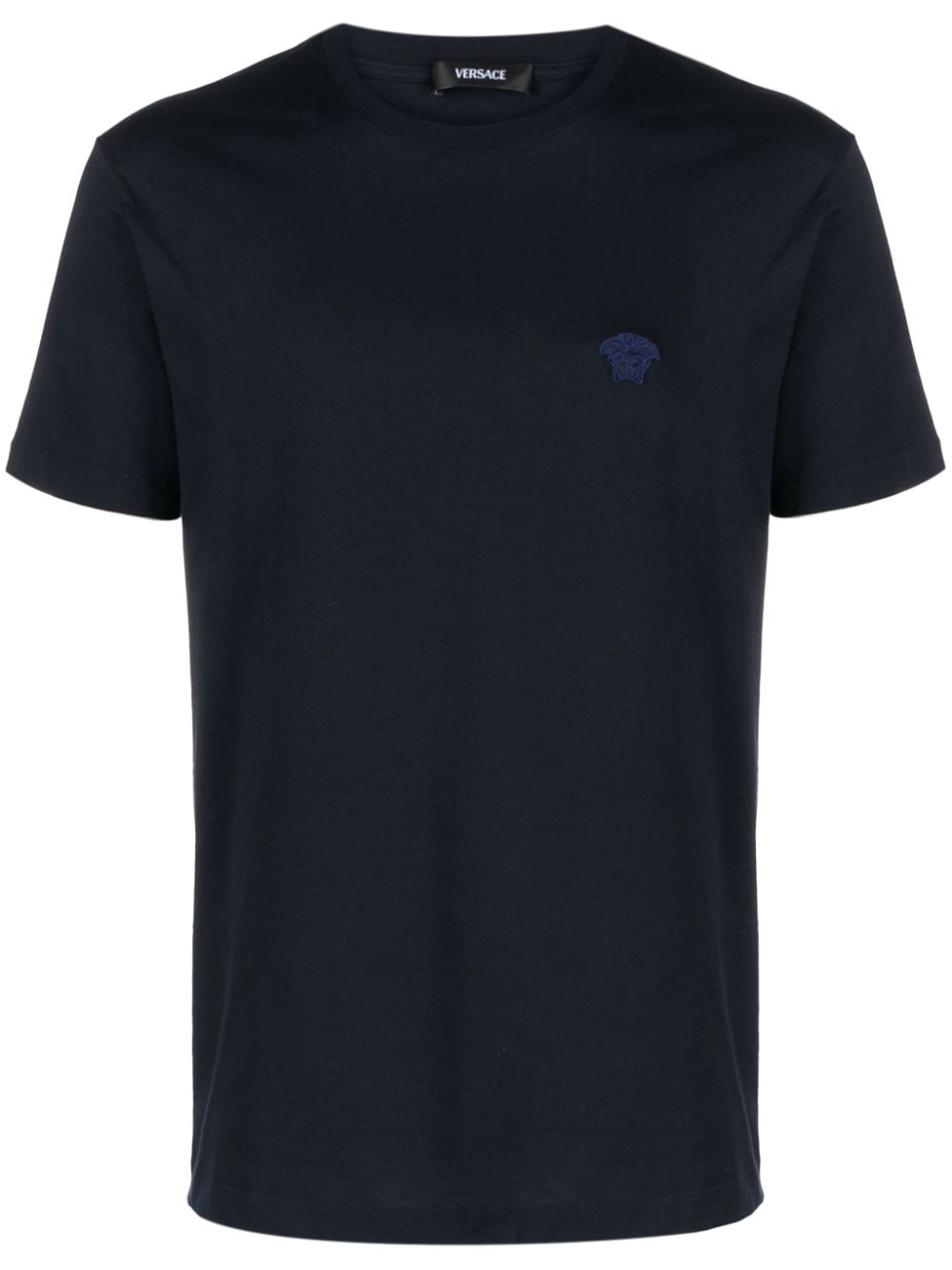 Versace T-Shirt mit Medusa-Stickerei - Blau von Versace