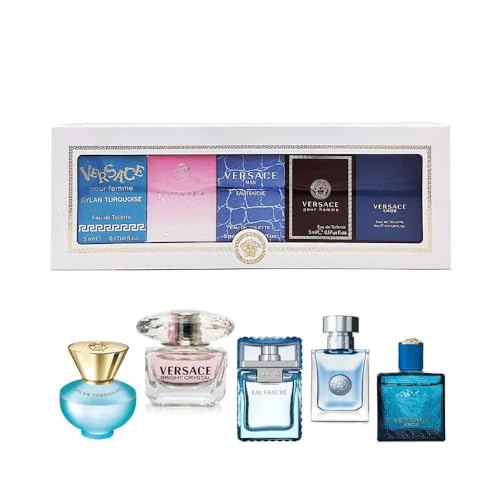 Versace Miniatures Collection by Versace for Uni – 5 Stück Mini-Geschenk-Set, 0,17 oz von Versace