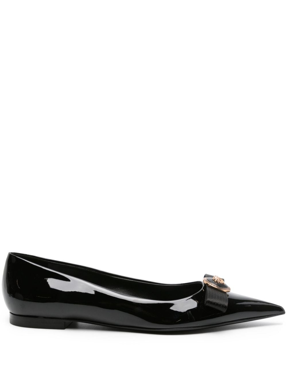 Versace Nastro Gianni Ballerinas aus Lackleder - Schwarz von Versace