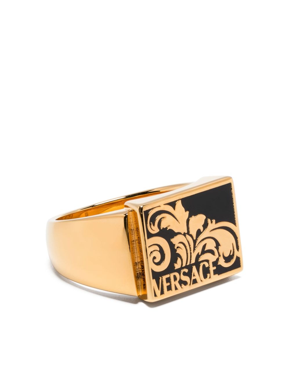 Versace Palmette Ring mit Emaille-Detail - Gold von Versace