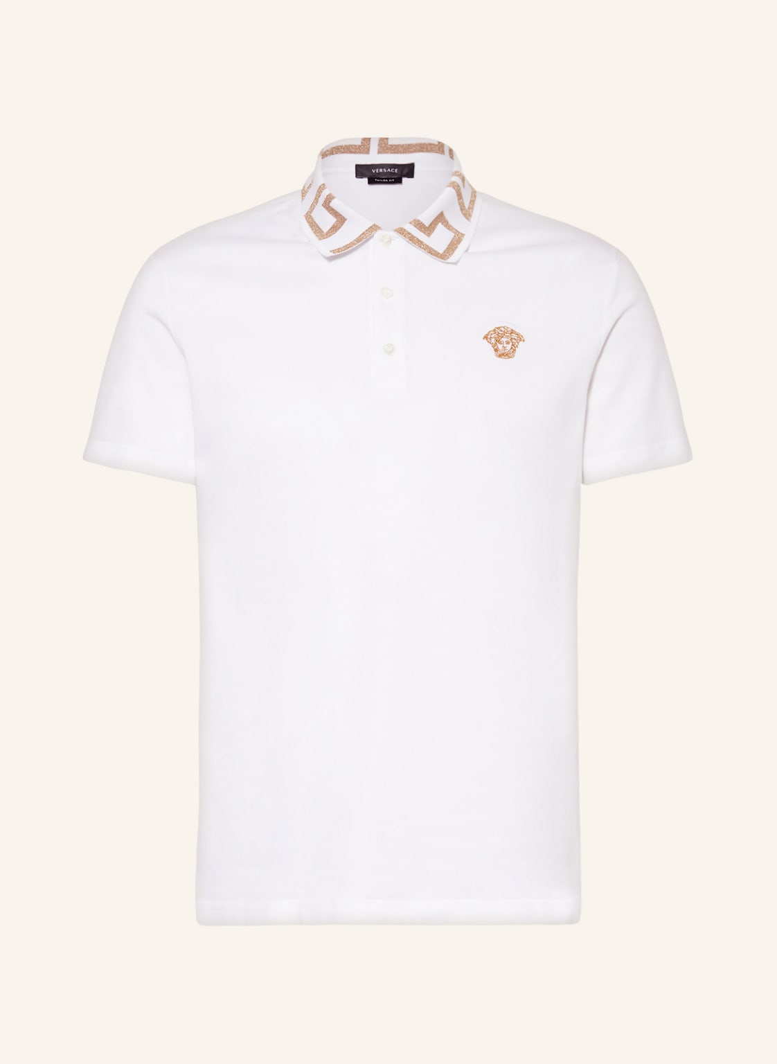 Versace Piqué-Poloshirt Taylor Fit weiss von Versace