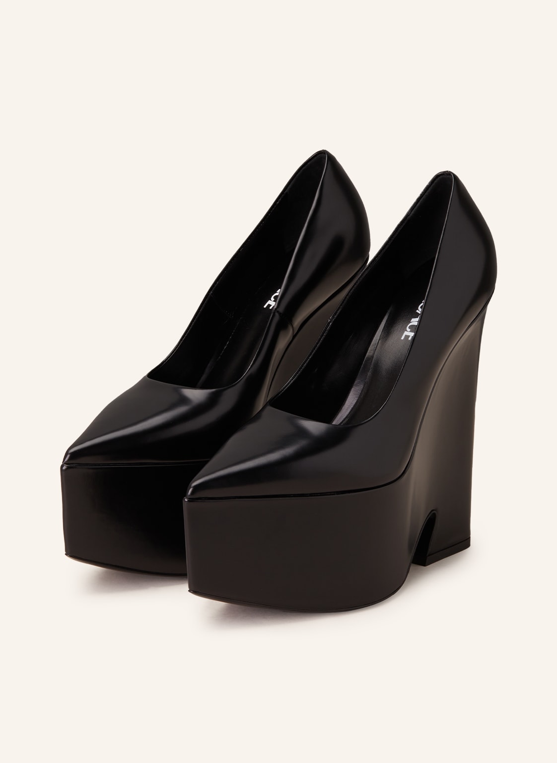 Versace Plateau-Pumps schwarz von Versace