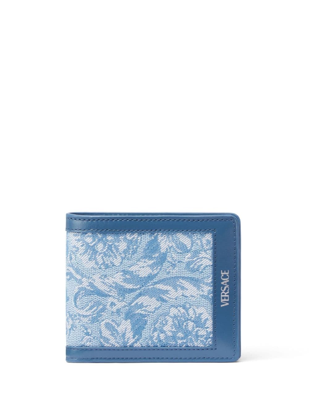 Versace Portemonnaie aus Barocco-Jacquard - Blau von Versace