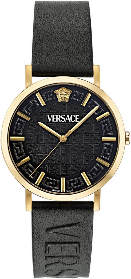 Versace Quarzuhr GRECA SLIM VE8Q00224, Armbanduhr, Herrenuhr, Swiss Made, Saphirglas, analog von Versace