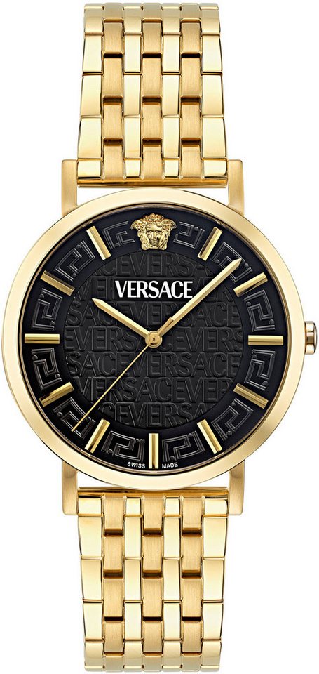 Versace Quarzuhr GRECA SLIM VE8Q00524, Armbanduhr, Herrenuhr, Swiss Made, Saphirglas, analog von Versace
