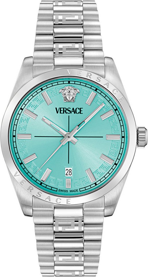 Versace Quarzuhr MILLENYIUM GENT VE0G00225, Armbanduhr, Herrenuhr, Swiss Made, Edelstahlarmband, analog, Datum von Versace