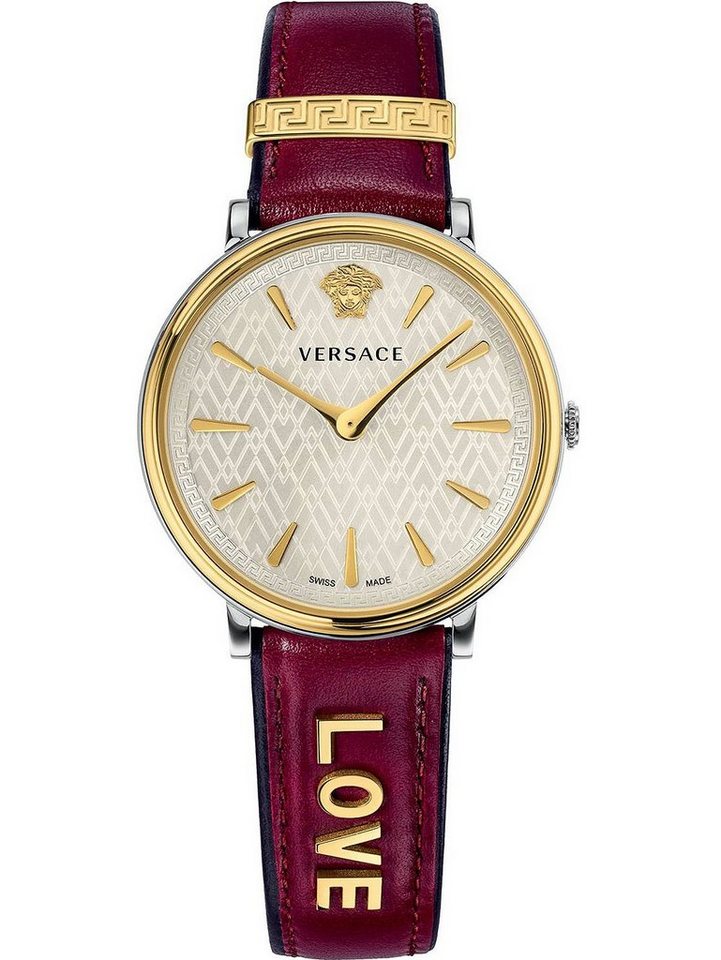 Versace Quarzuhr Versace VBP020017 V-Circle Damenuhr 38mm 5ATM von Versace