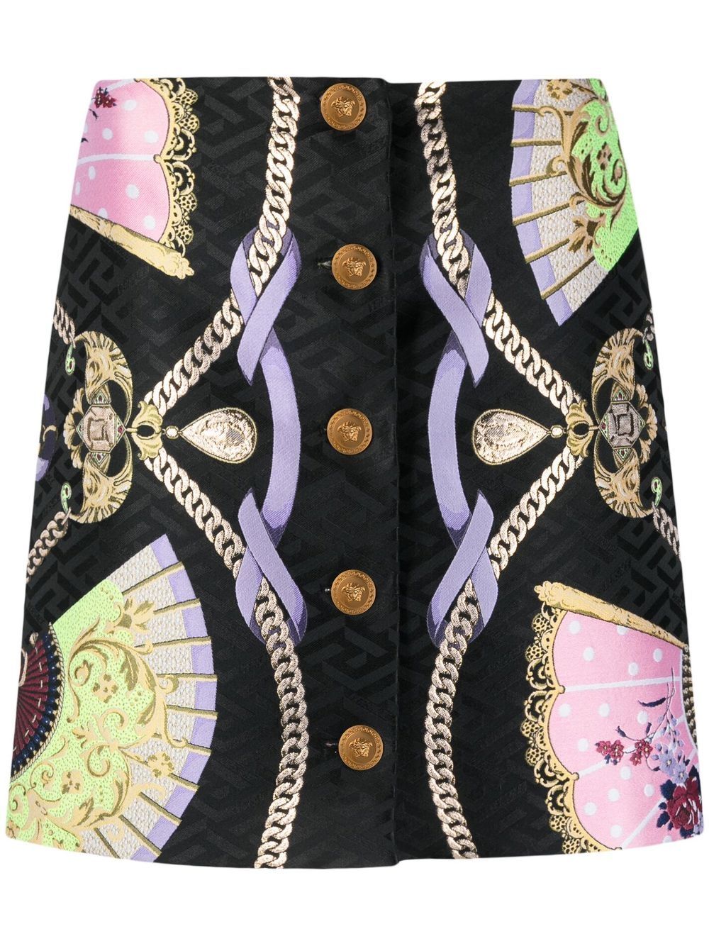 Versace Rock mit grafischem Print - Schwarz von Versace