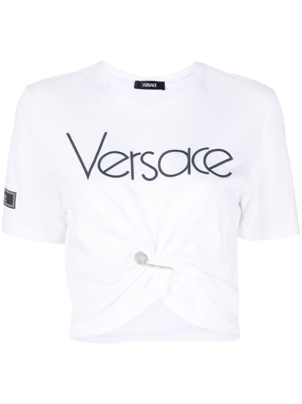 Versace T-Shirt mit Sicherheitsnadel - Weiß von Versace