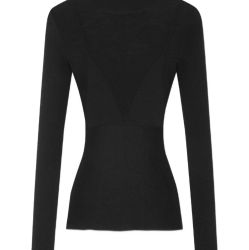 Versace Schwarzer Rippstrickpullover von Versace