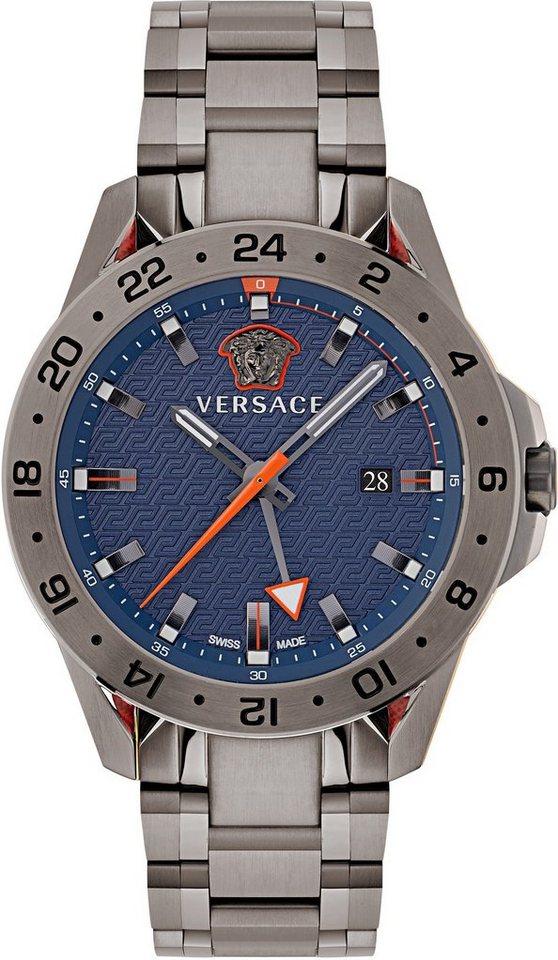 Versace Quarzuhr SPORT TECH GMT VE2W00422, Armbanduhr, Herrenuhr, Saphirglas, Datum, Swiss Made, Leuchtzeiger von Versace