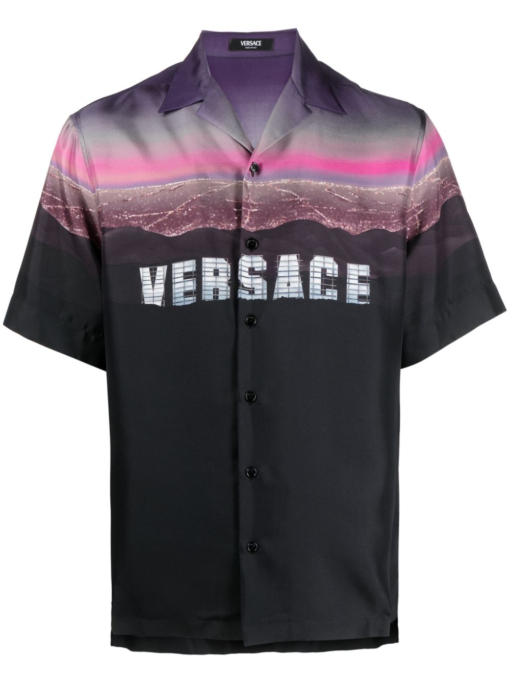 Versace Versace Hills Seidenhemd - Schwarz von Versace