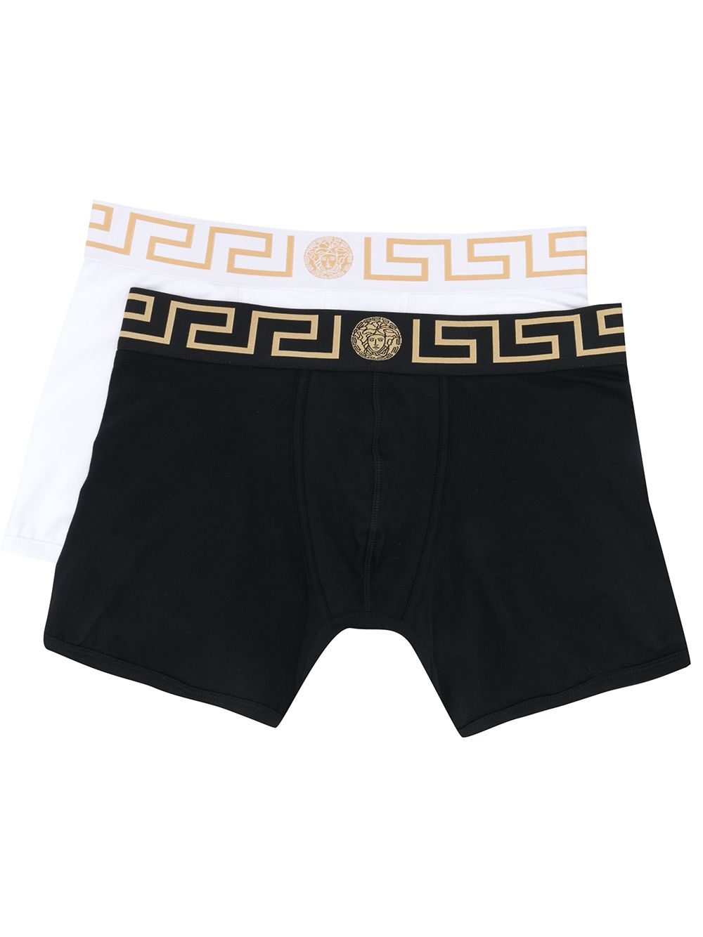 Versace Shorts mit Greca-Bund - Weiß von Versace