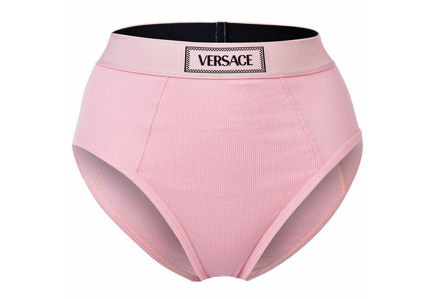 Versace Slip Damen Slip Highleg RIB - hoher Logo-Bund von Versace