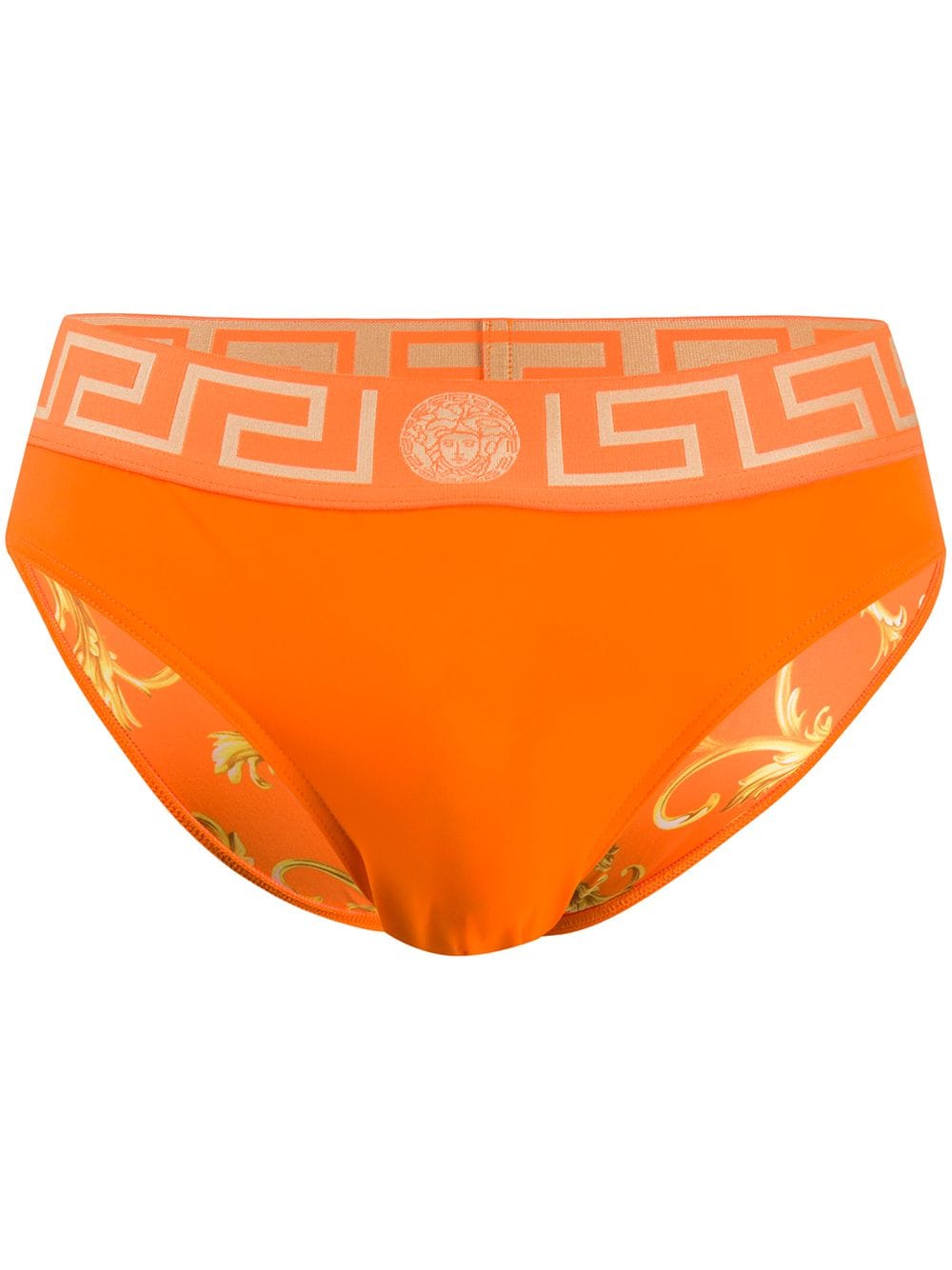 Versace Slip mit Barock-Print - Orange von Versace