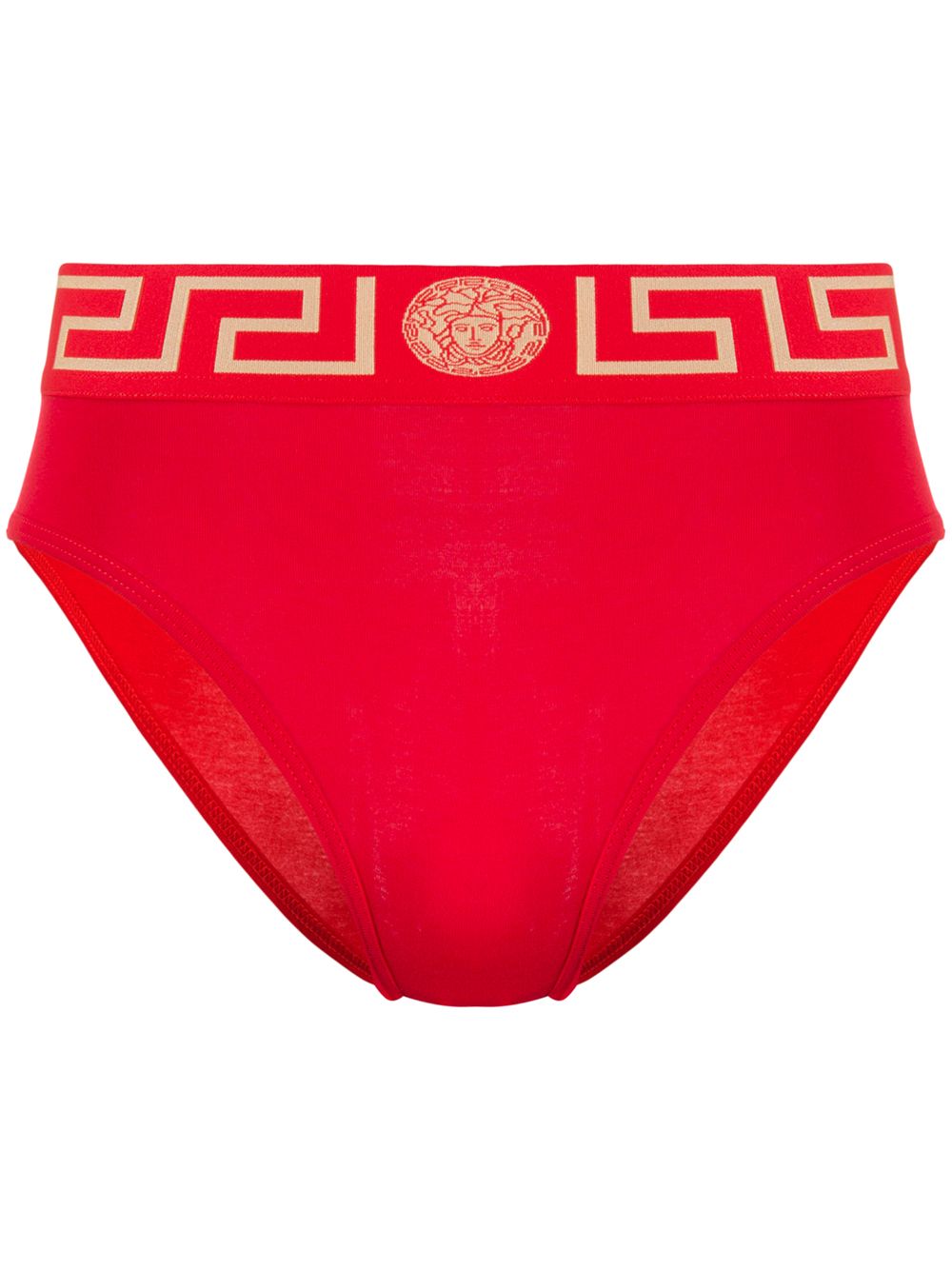 Versace Slip mit Greca-Rand - Rot von Versace