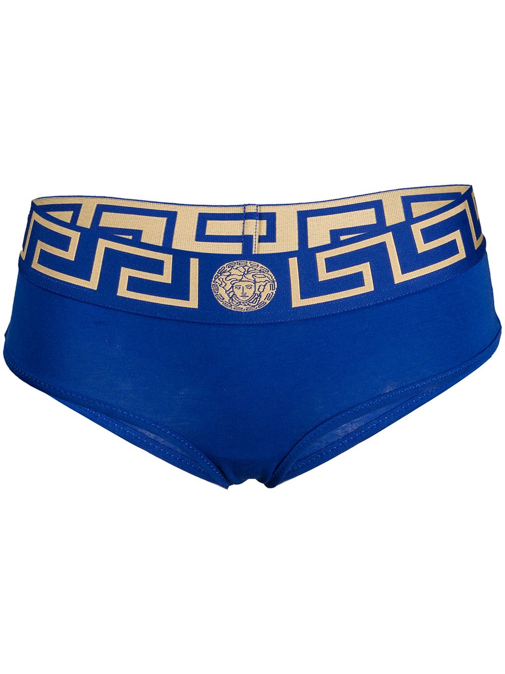 Versace Slip mit Greca-Bund - Blau von Versace