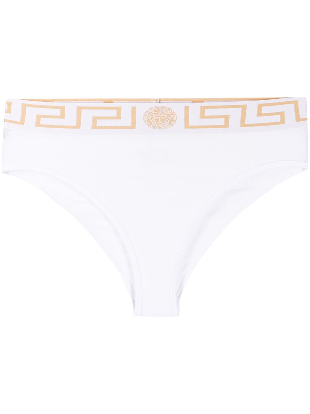 Versace Slip mit Greca-Muster - Weiß von Versace