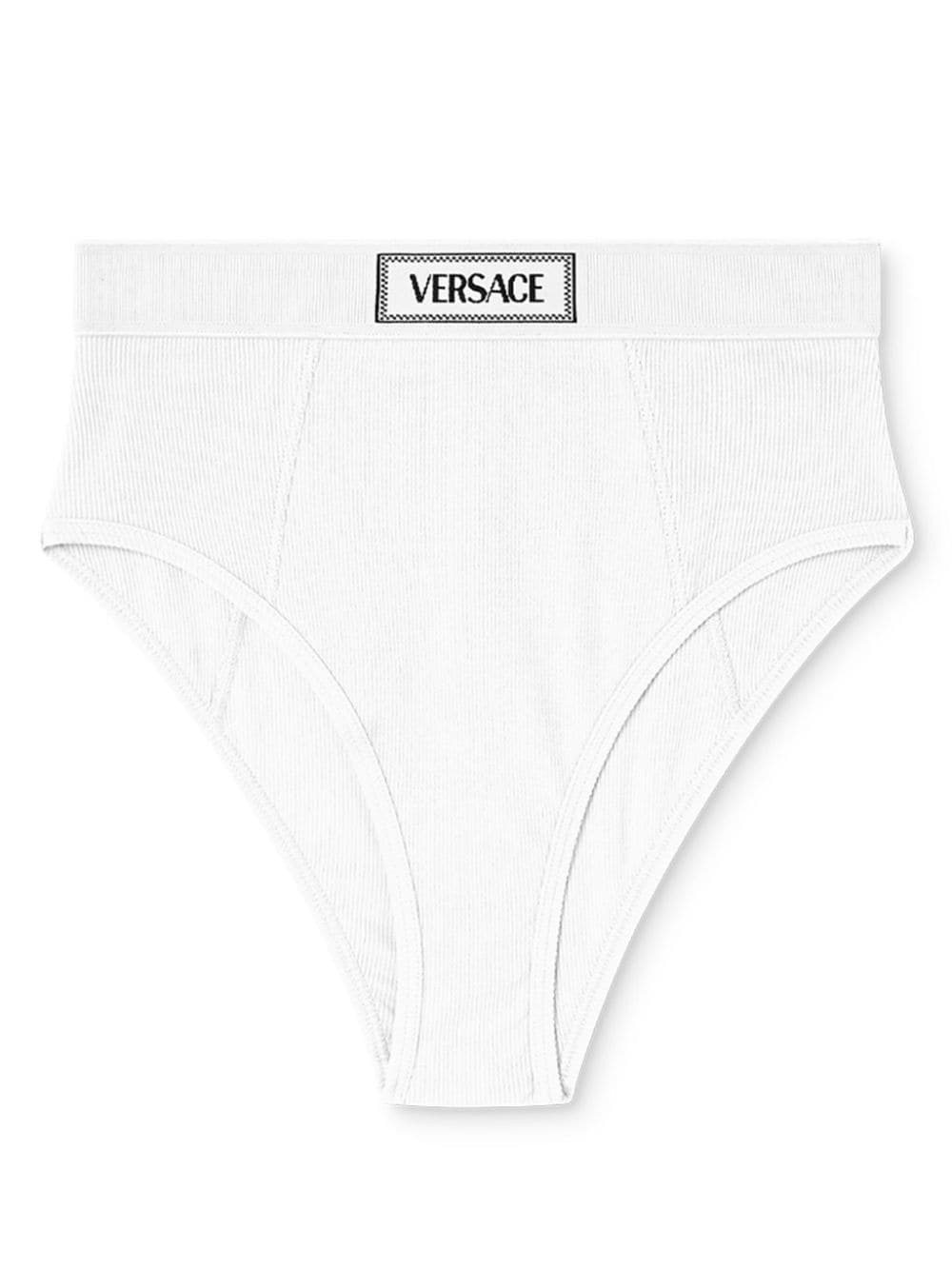 Versace Slip mit Logo-Bund - Weiß von Versace