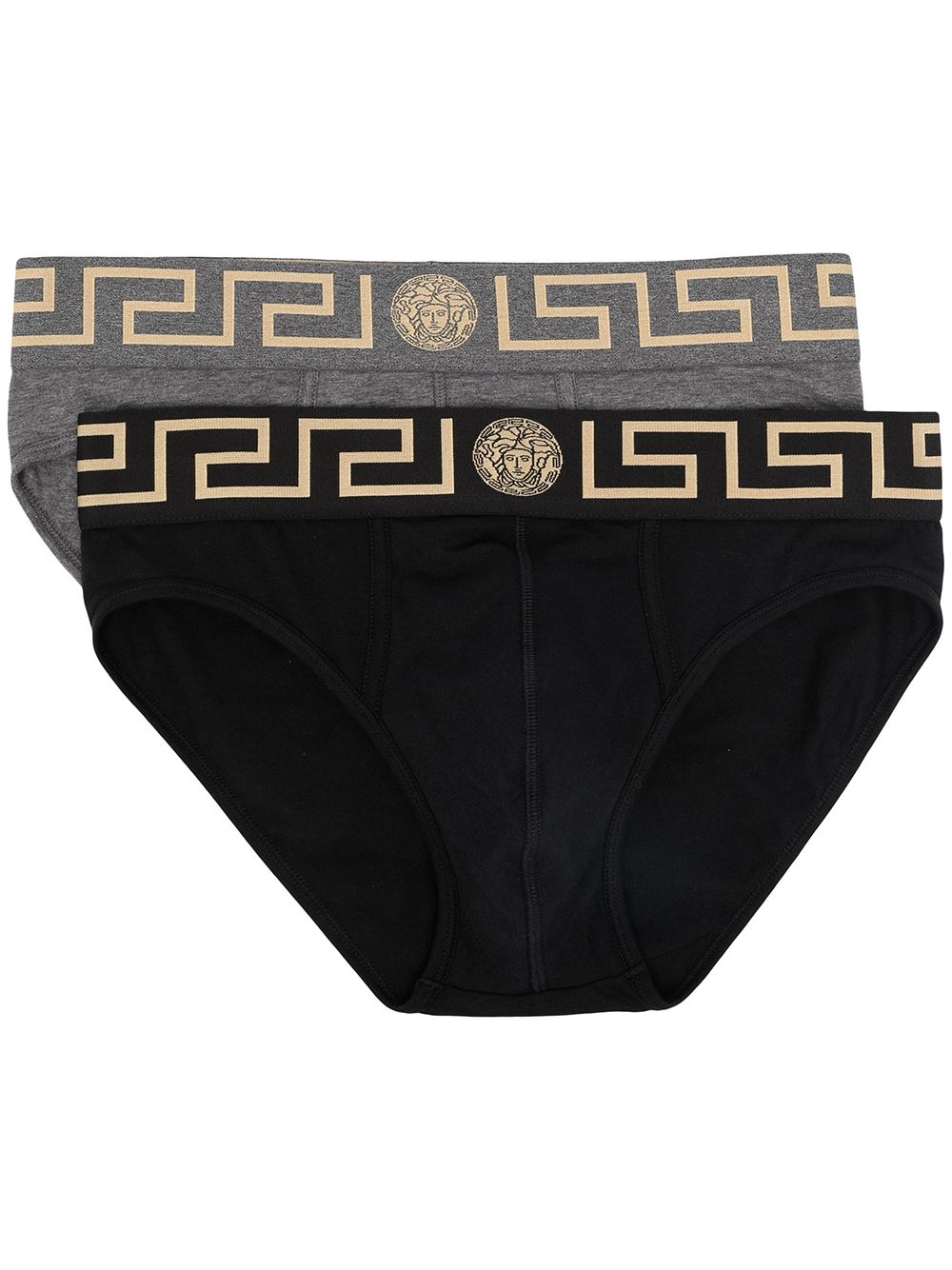 Versace Slip mit Medusa-Motiv - Grau von Versace