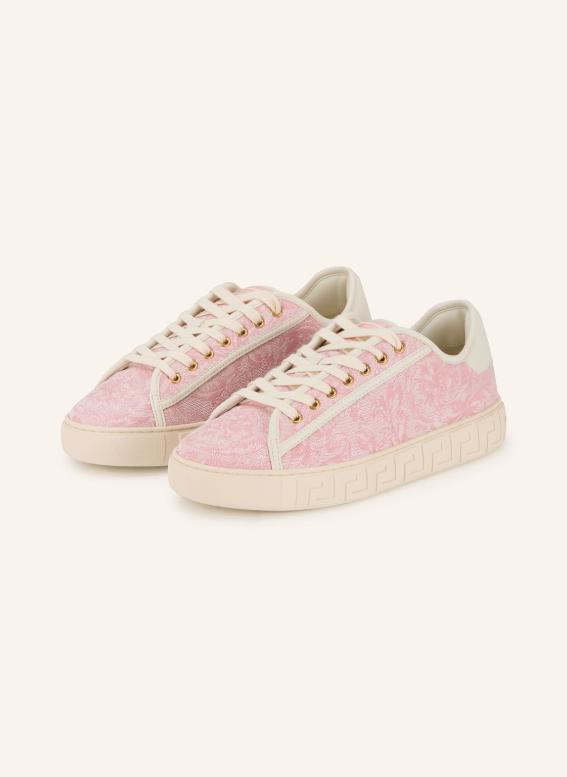 Versace Sneaker Barocco Greca rosa von Versace