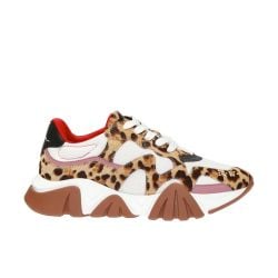 Versace Squalo Leopard Leder-sneaker - Beige von Versace
