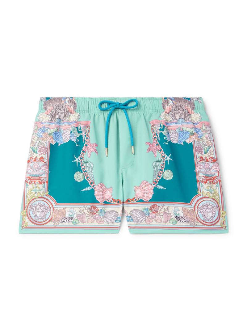 Versace - Straight-Leg Mid-Length Printed Swim Shorts - Men - Green - 7 von Versace