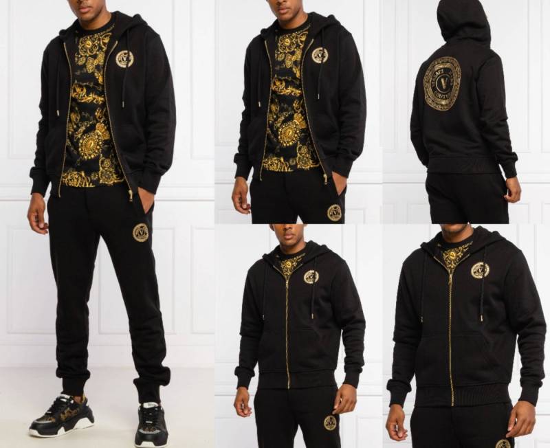 Versace Sweatjacke VERSACE JEANS COUTURE ZIP HOODIE LOGO Sweater Sweatshirt Jacke Pullove von Versace