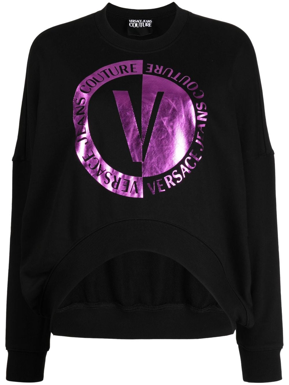 Versace Jeans Couture Sweatshirt mit Logo-Print - Schwarz von Versace Jeans Couture