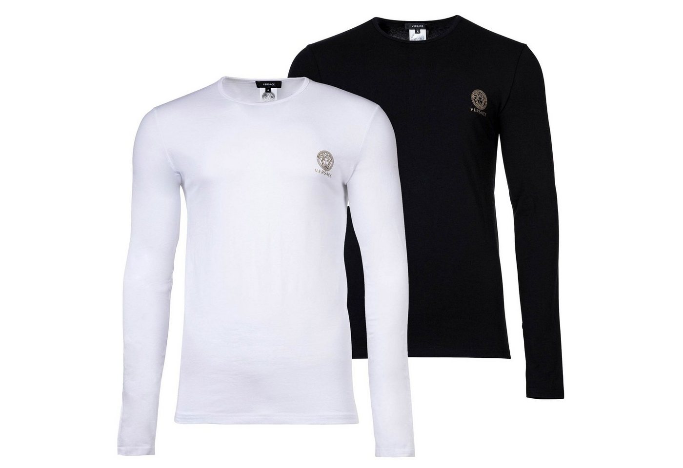 Versace T-Shirt Herren Langarmshirt, 2er Pack - TOPEKA von Versace