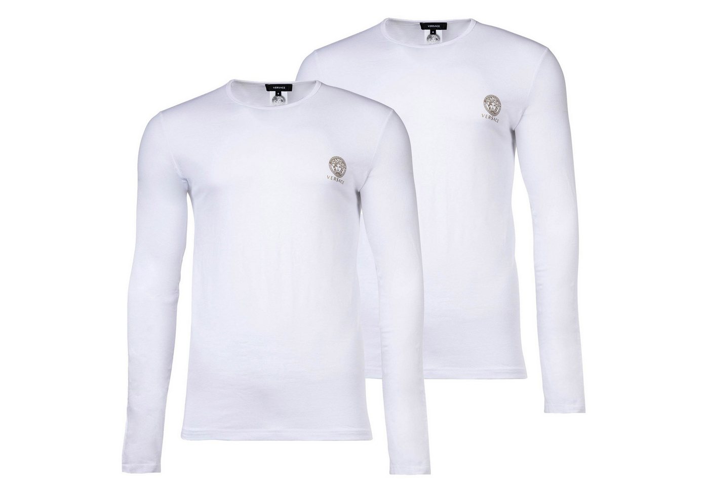 Versace T-Shirt Herren Longsleeve 2er Pack Baumwolle (Packung, 2er Pack) von Versace