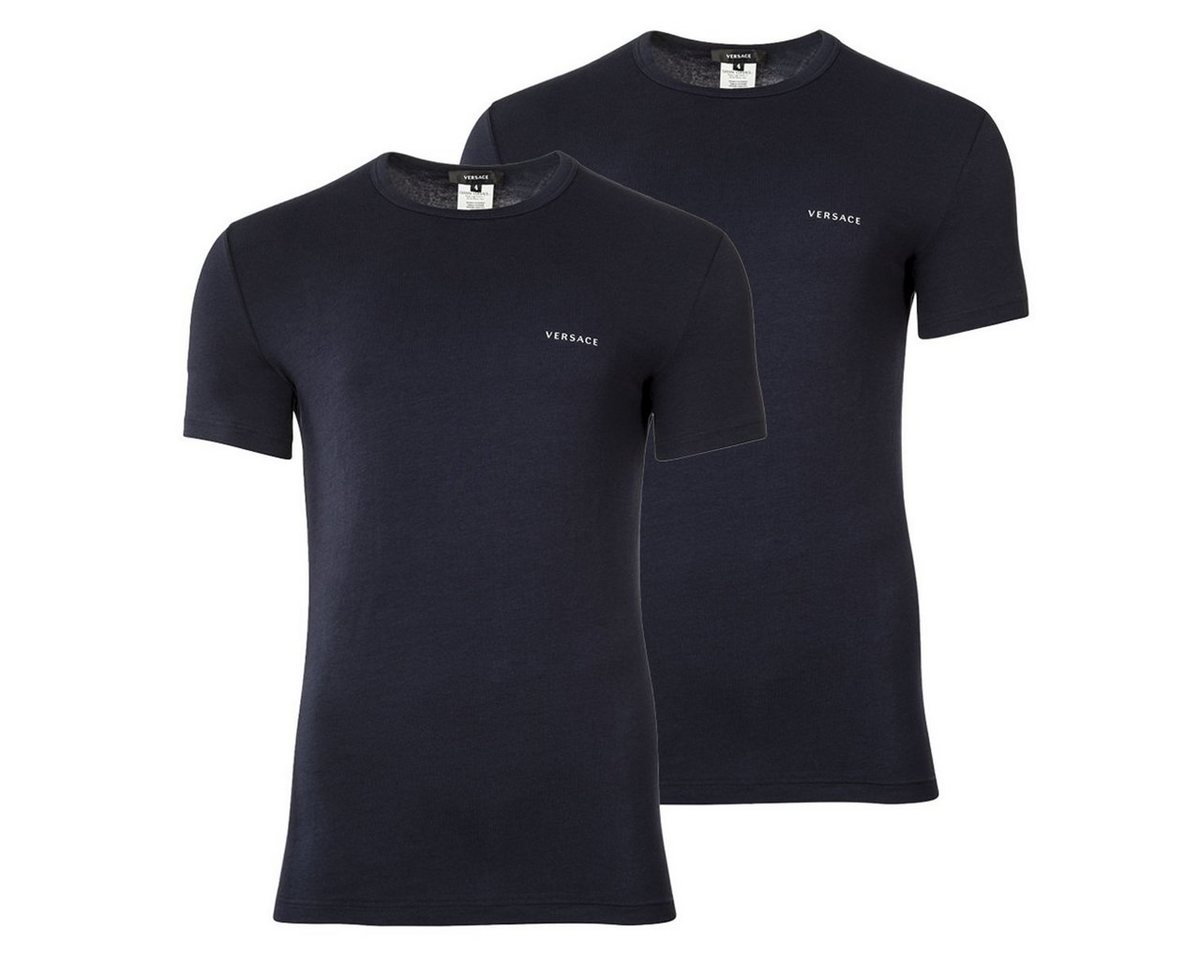 Versace T-Shirt Herren T-Shirt, 2er Pack - Unterhemd, Rundhals von Versace