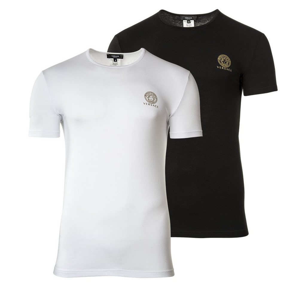 Versace T-Shirt Herren T-Shirt, 2er Pack - Unterhemd, Rundhals von Versace