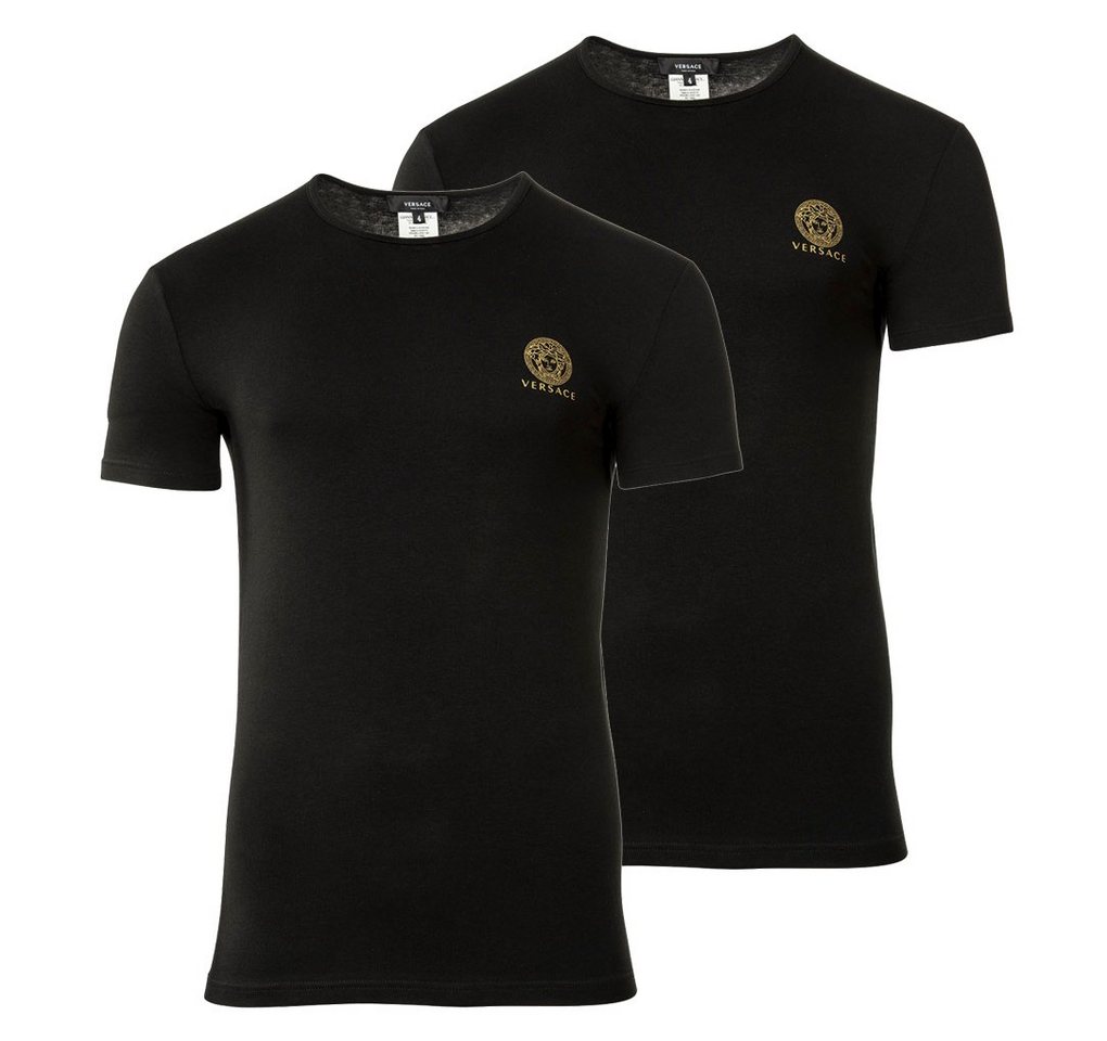 Versace T-Shirt Herren T-Shirt, 2er Pack - Unterhemd, Rundhals von Versace