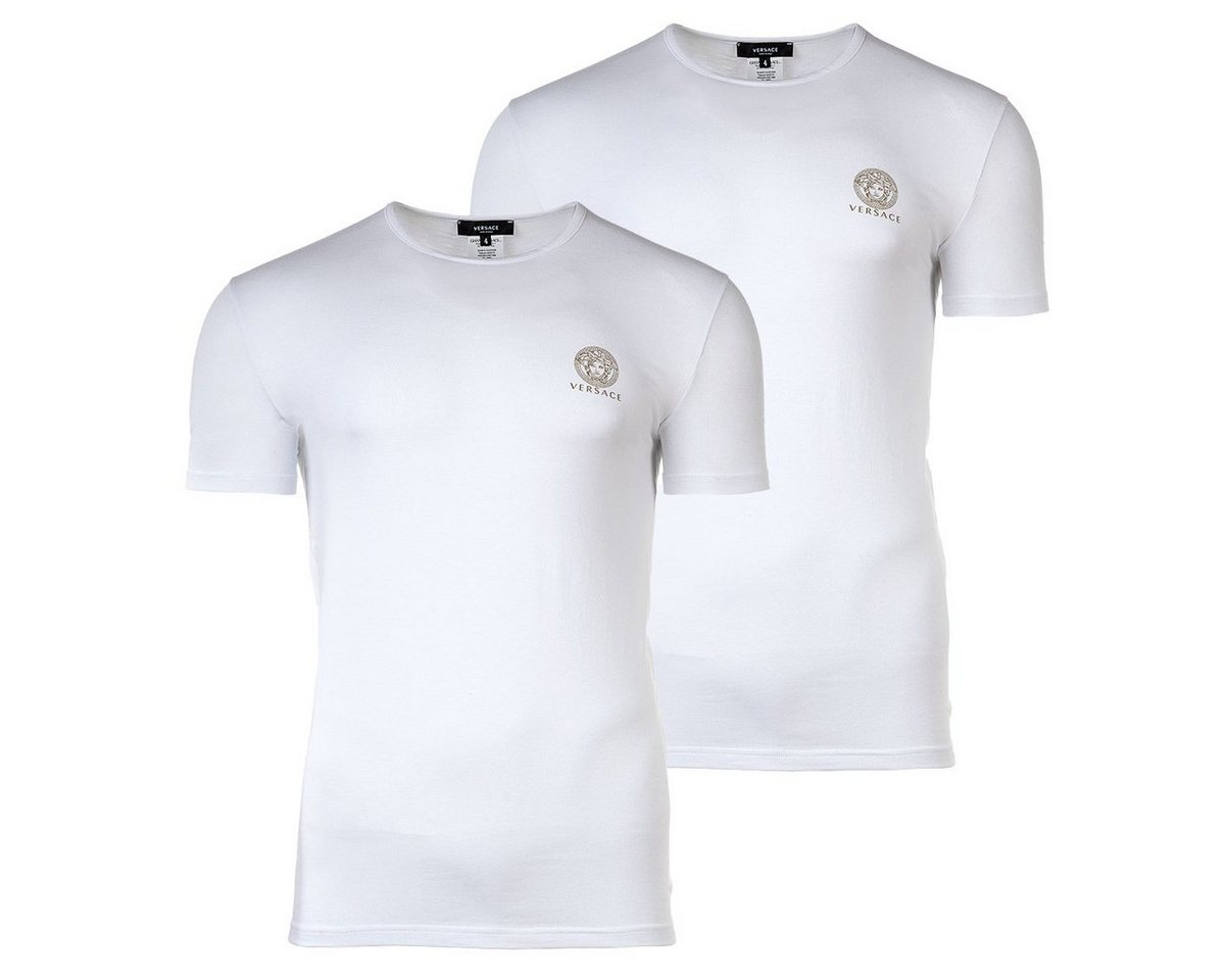 Versace T-Shirt Herren T-Shirt, 2er Pack - Unterhemd, Rundhals von Versace