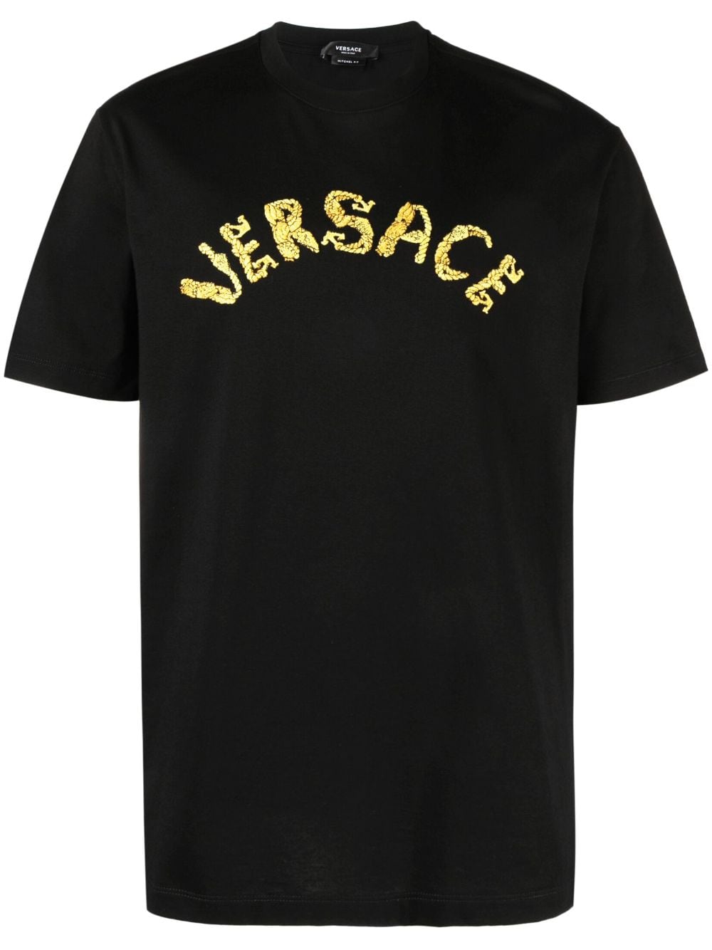 Versace T-Shirt mit Seashell Baroque-Logo - Schwarz von Versace