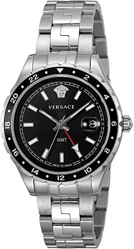 Versace Unisex Erwachsene Analog Quarz Uhr mit Edelstahl Armband V11100017 von Versace