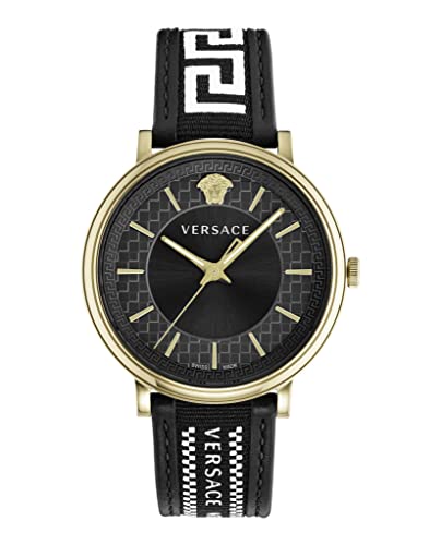 Versace V-Circle Collection Luxus-Herren-Armbanduhr, Gold-VE5A01921, OS, V-Circle von Versace