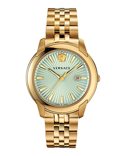 Versace V-Urban Herrenuhr Gold Edelstahl Grau Zifferblatt 42mm VELQ00719 von Versace