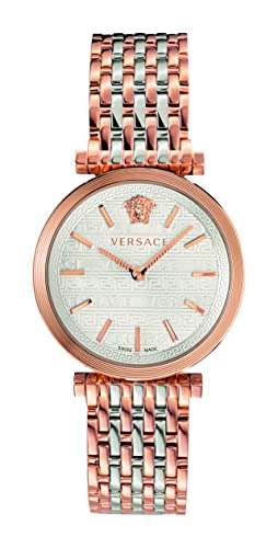 Versace Damen Armbanduhr - V-Twist - Silber-Rose von Versace