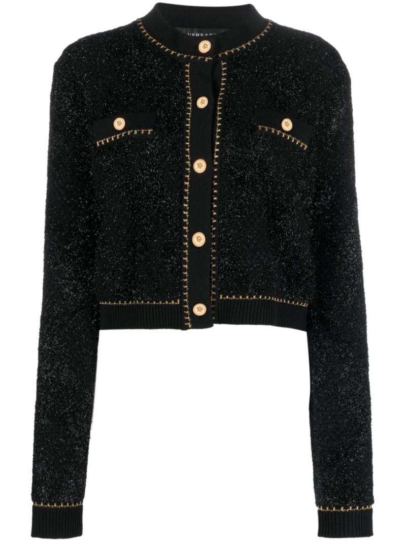 Versace Kurze Tweed-Jacke - Schwarz von Versace