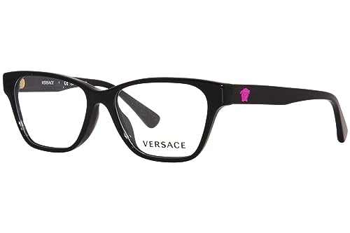 Versace VK3003U GB1 Brille für Jugendliche, Kinder, Mädchen, Vollrand, 48 mm, Schwarz, Schwarz von Versace