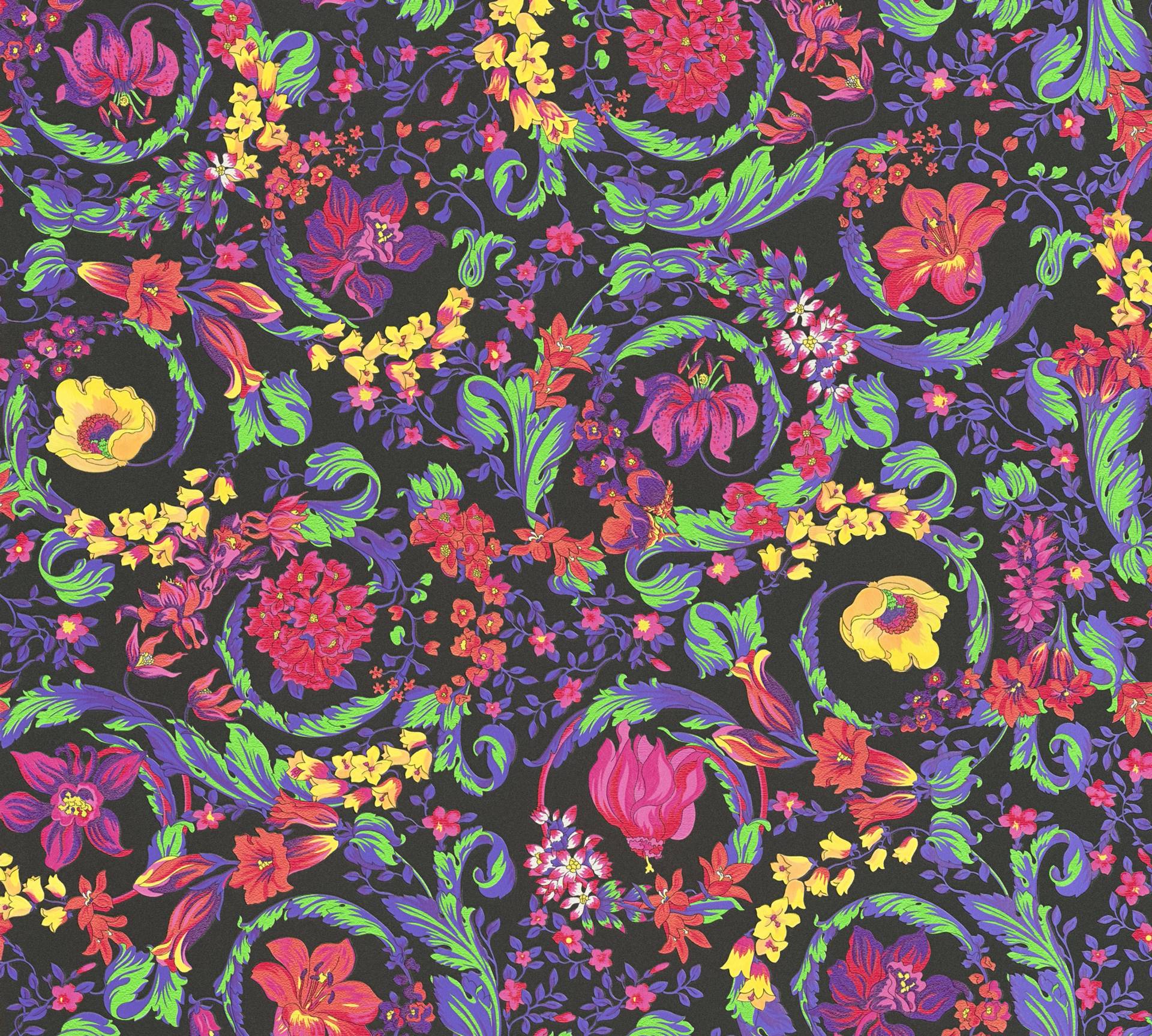 Versace Vliestapete "Wallpaper Versace 5 Floral" abstrakt  gemustert  leicht glänzend leicht strukturiert Designertapete Tapeten Wohnzimmer Schlafzimmer Küche Flur Design Optik von Versace