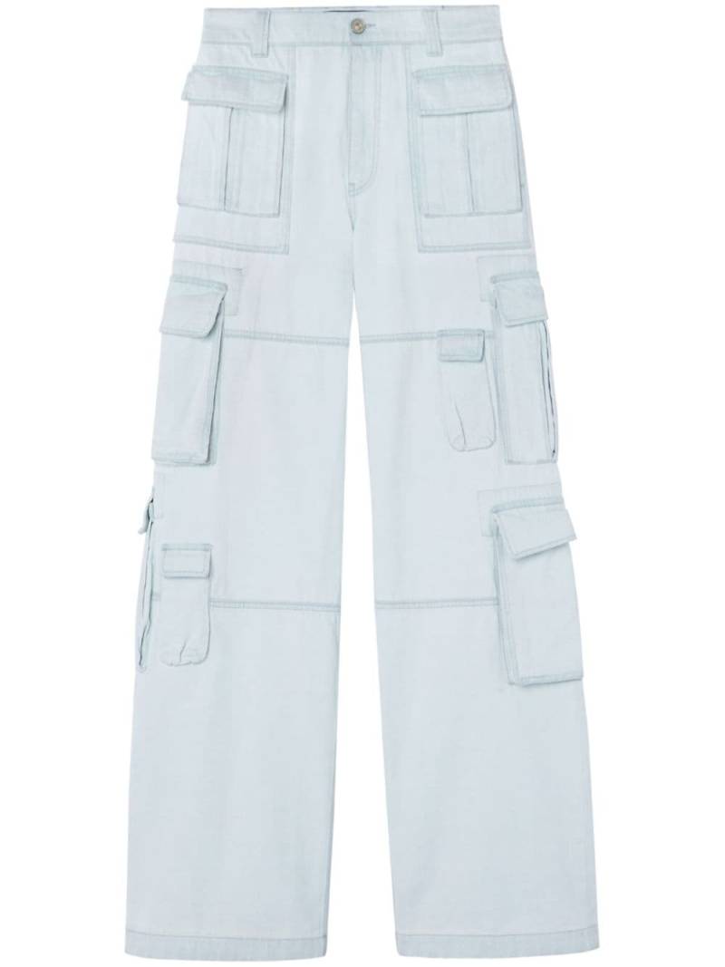 Versace Weite Jeans mit aufgesetzten Taschen - Blau von Versace