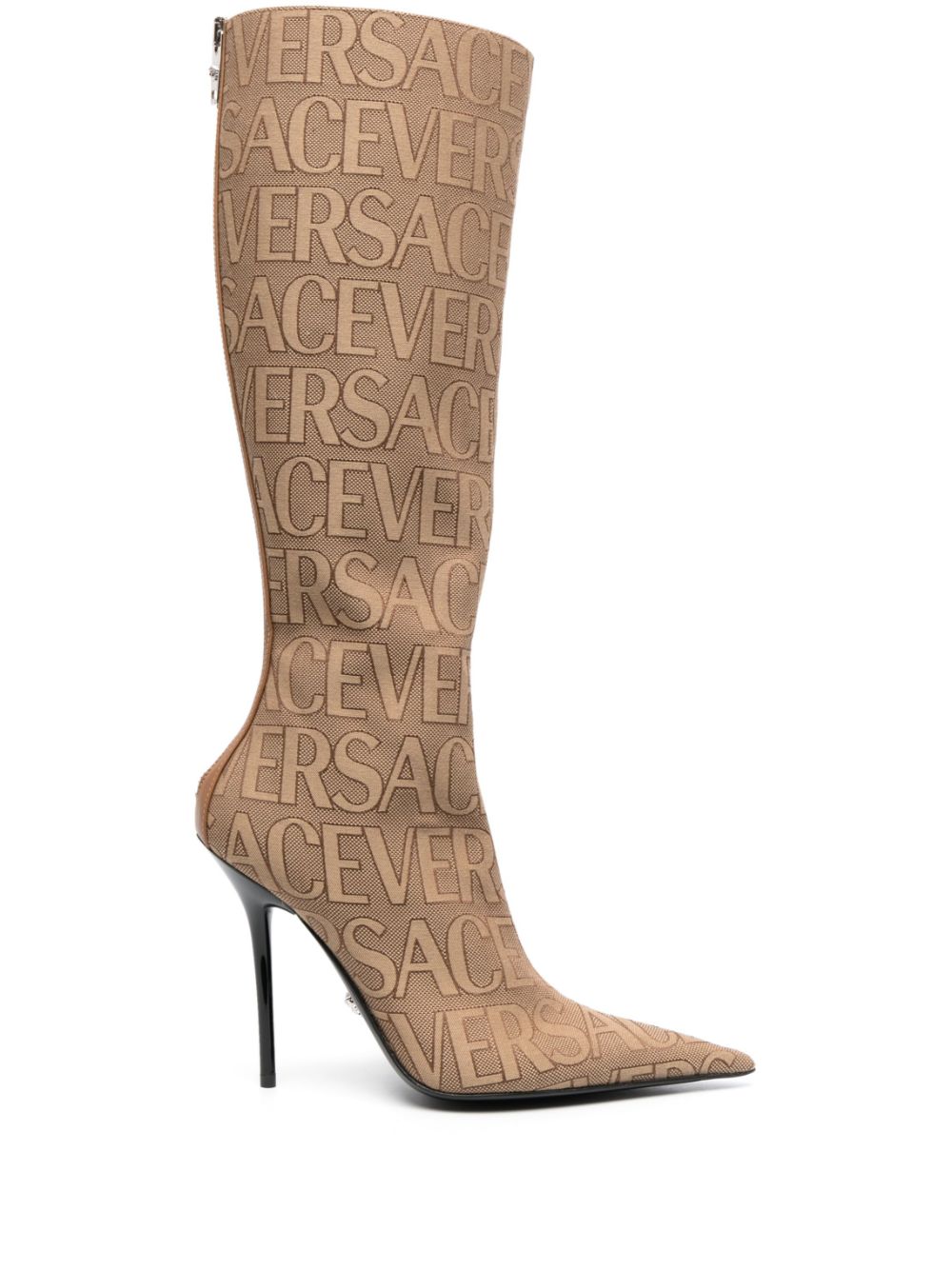 Versace Kniehohe Stiefel - Nude von Versace