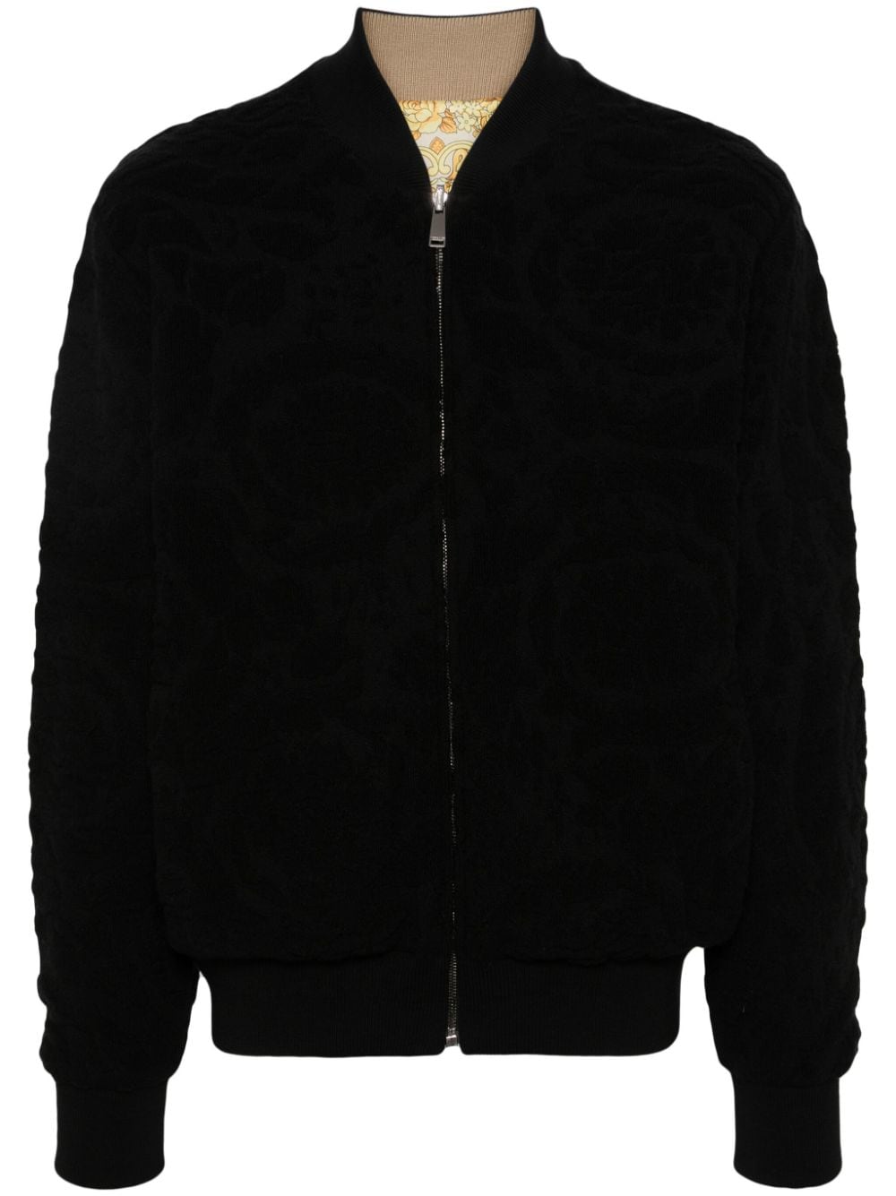 Versace Wendbare Bomberjacke mit Barockmuster - Schwarz von Versace