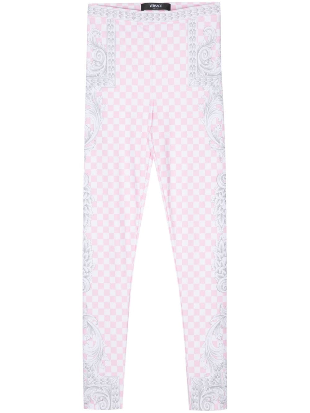 Versace Leggings mit Schachbrettmuster - Rosa von Versace