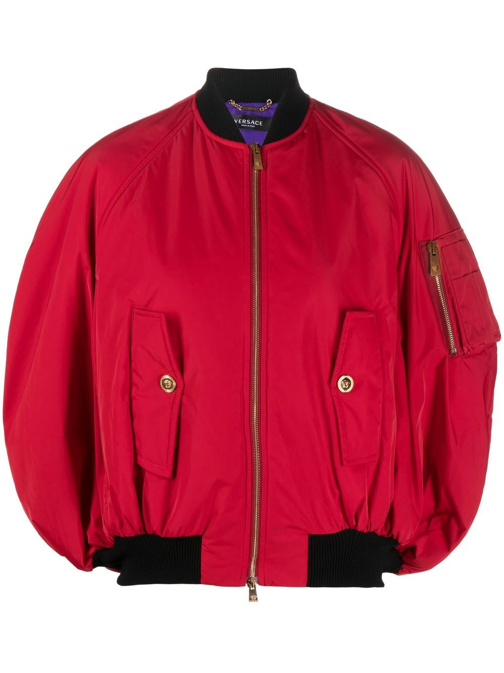 Versace Gefütterte Cocoon-Bomberjacke - Rot von Versace